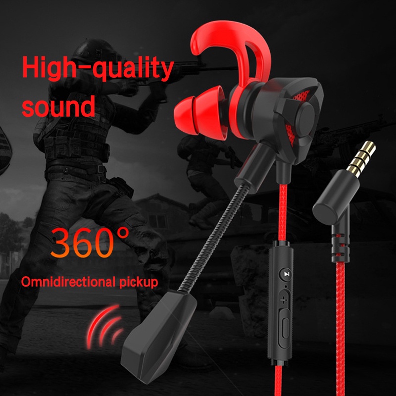 Original Stereo Earphone Games In-ear Microphone Position  Game Anchor Heavy Bass Gaming Earplugs