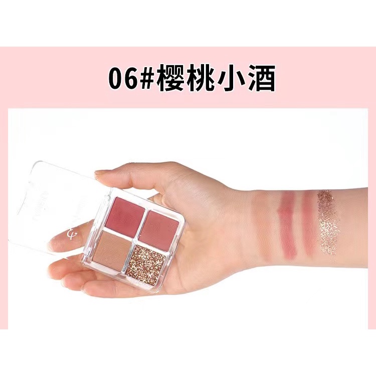 Lameila Eyeshadow Avocado 4 Colours Shimmer Fruit Eyeshadow Palette