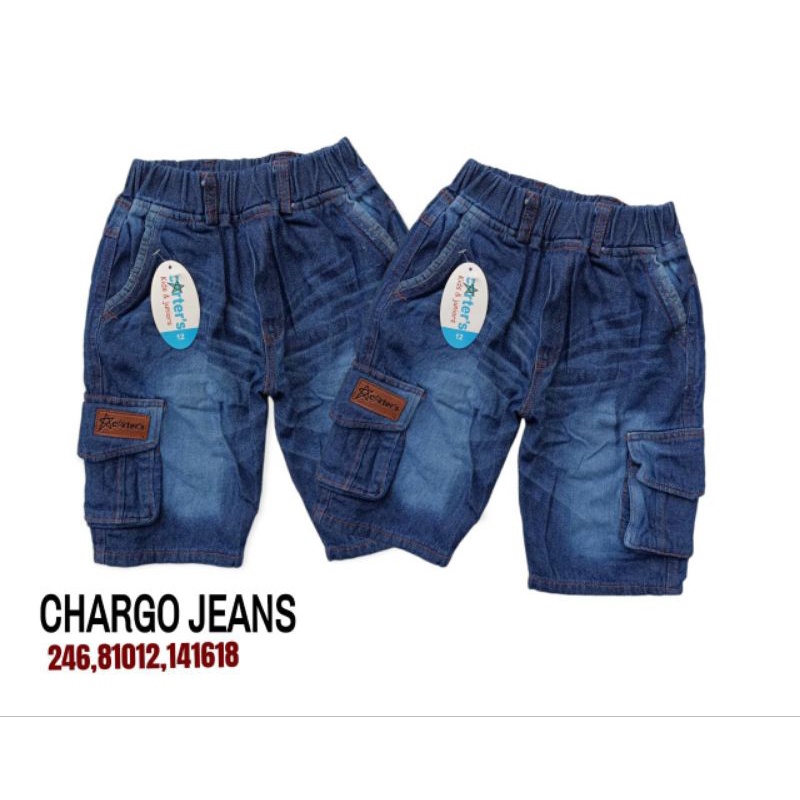 Celana Jeans Anak Pendek Cargo 1_10 Tahun