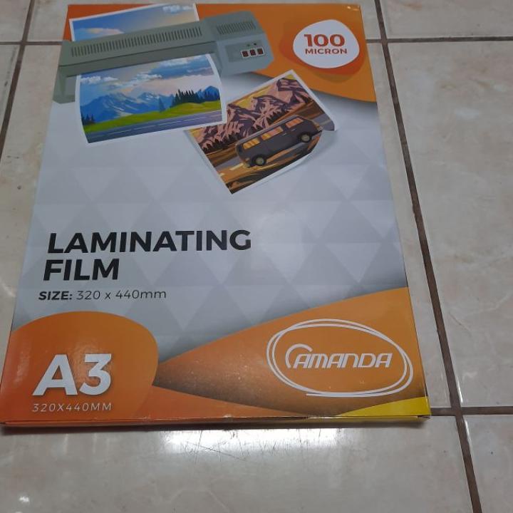 

[KODE CT7E8] Plastik Laminating A3 Amanda 100 Micron (10 Lembar) / Laminating Amanda A3