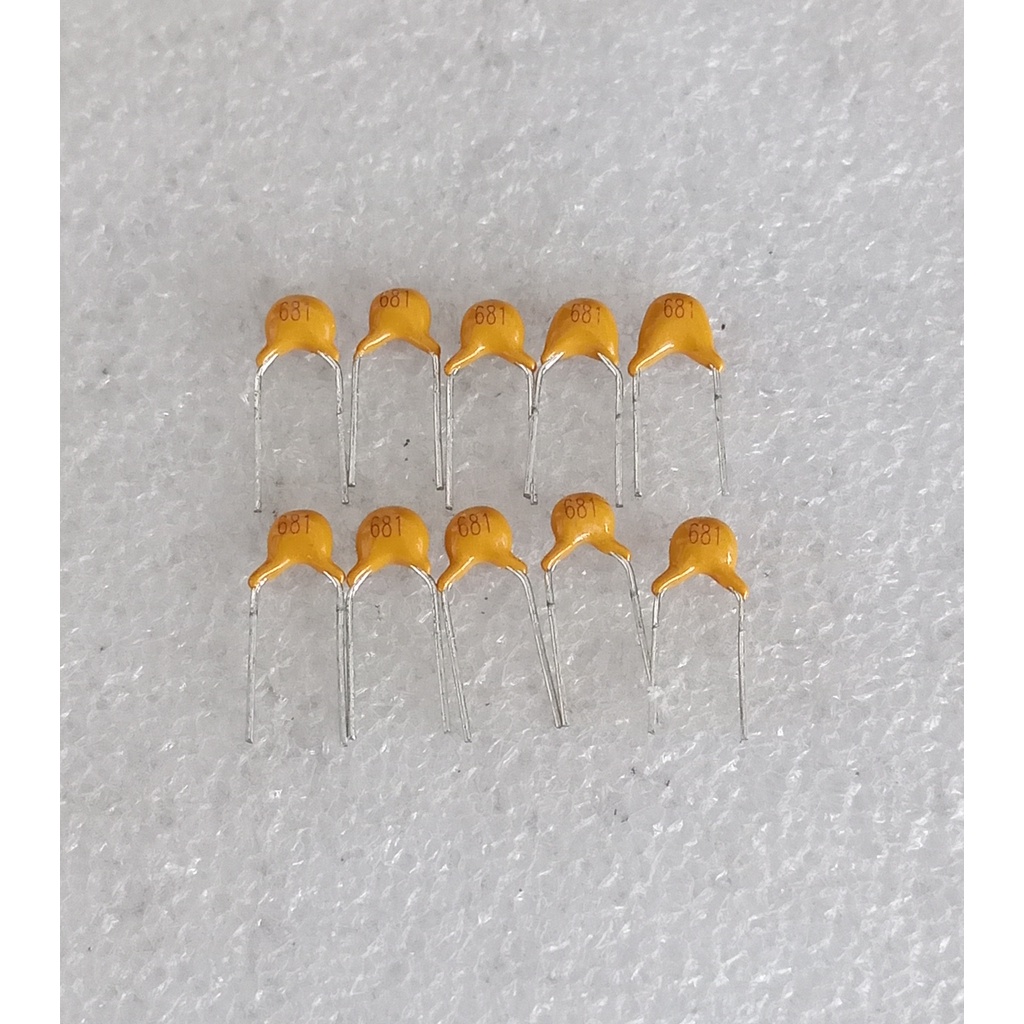 Capacitor Monolithic 680pf 681 10pcs