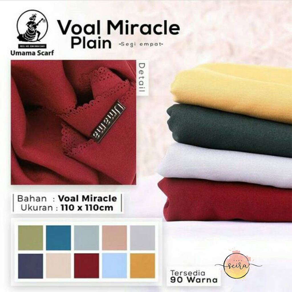 [BISA COD] Umama Kerudung / Hijab Voal Miracle Plain - Part 2