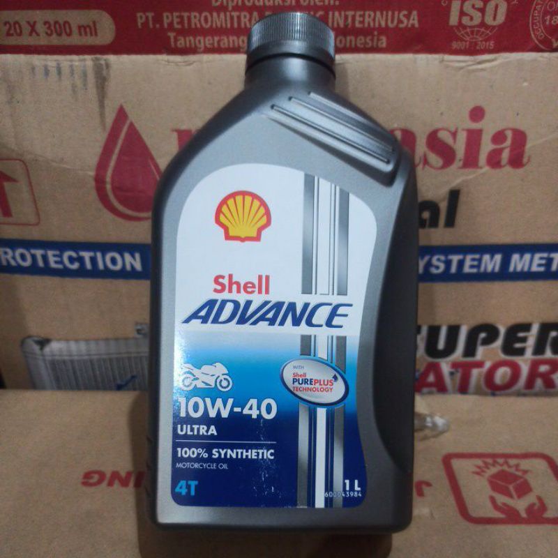 OLI SHELL ADVANCE ULTRA 4T 100% FULL SYNTHETIC 1L 10W-40 ORIGINAL MOTOR SPORT