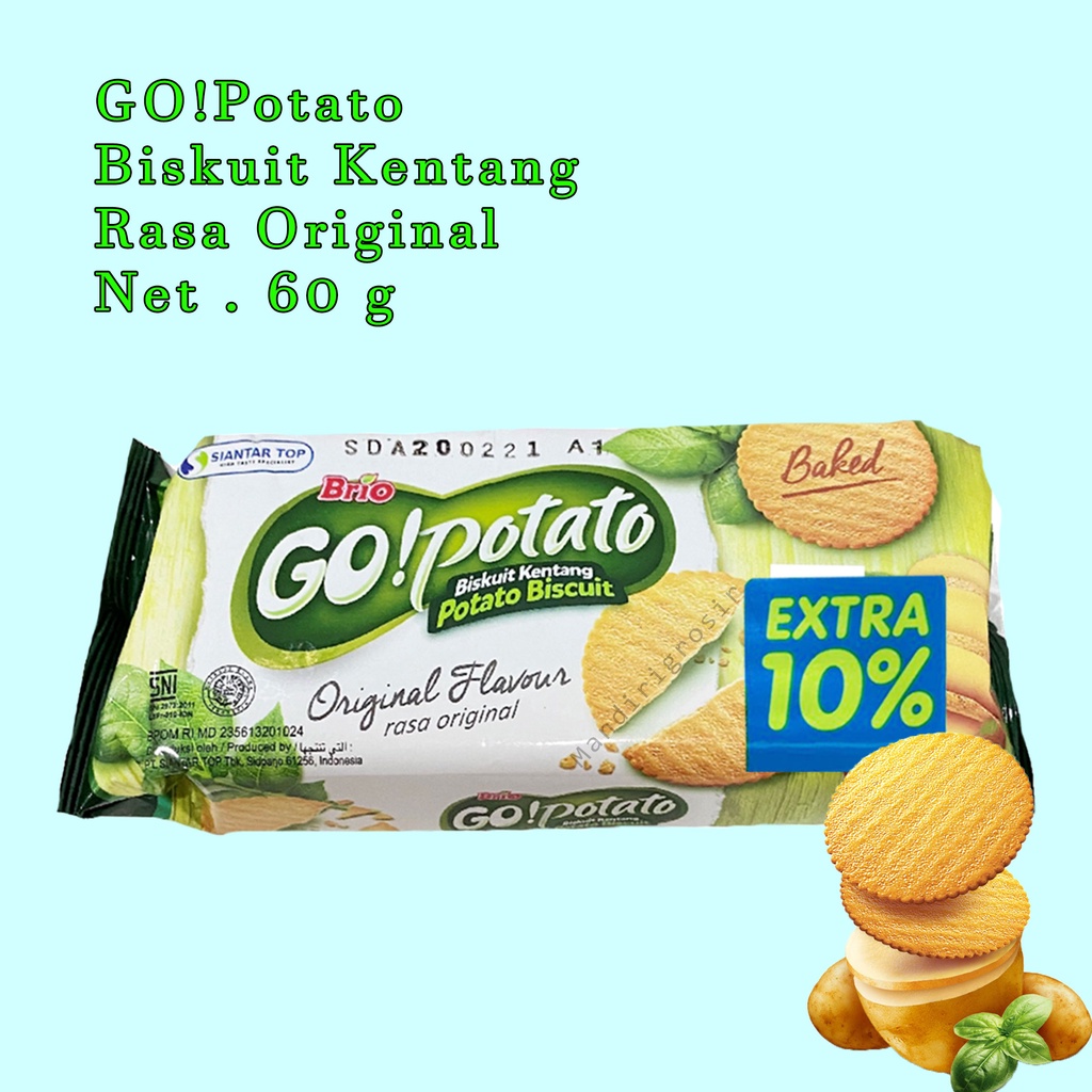 Biskuit Kentang *GO!Potato * Rasa Original * 60g