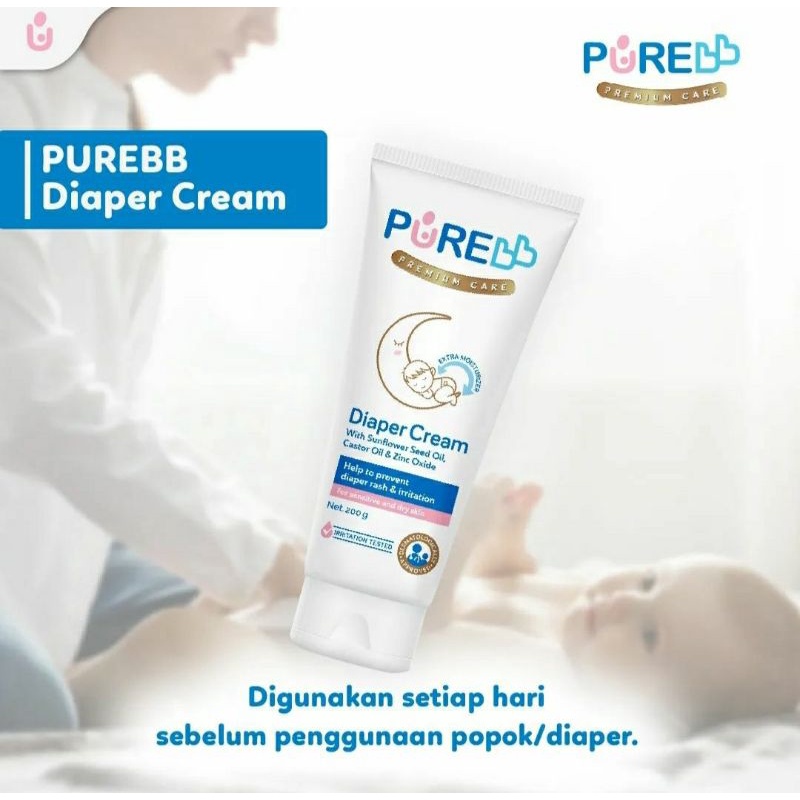 PURE BB Diaper Cream Purebaby Krim Popok Bayi PureBB Baby