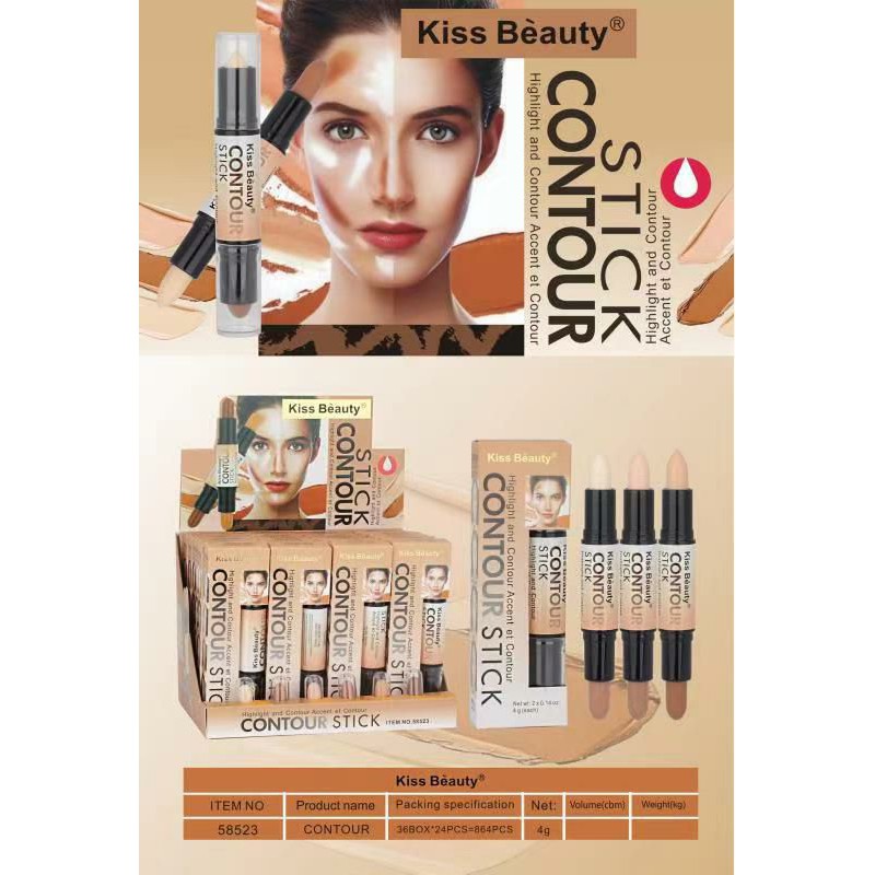 CONTOUR STICK KISS BEAUTY/ HIGHLIGHTER &amp; CONTOUR 2 IN 1 NO.58523