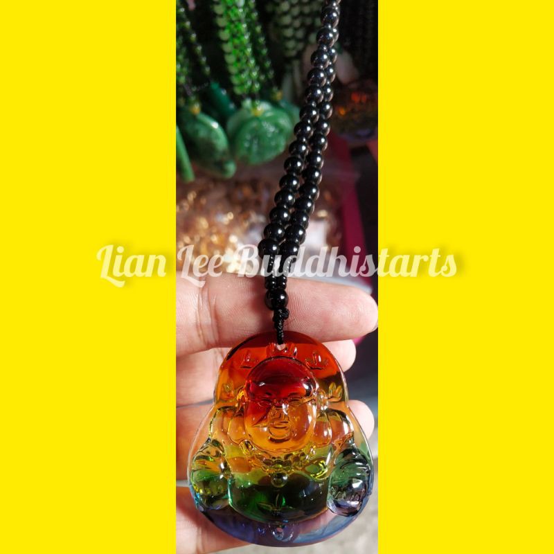 liontin kalung milefo maitreya buddha milehud warna warni