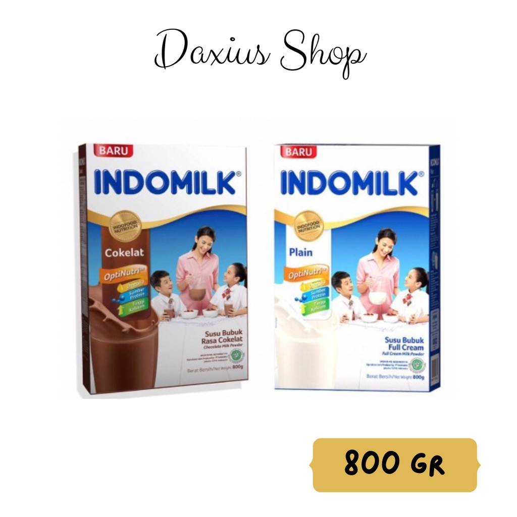 

INDOMILK FULL CREAM DAN COKLAT BOX 800 GR