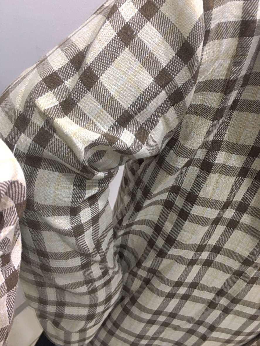 【impor】 Kemeja Kotak-kotak Atasan Outer Wanita Korea Lengan Panjang Retro