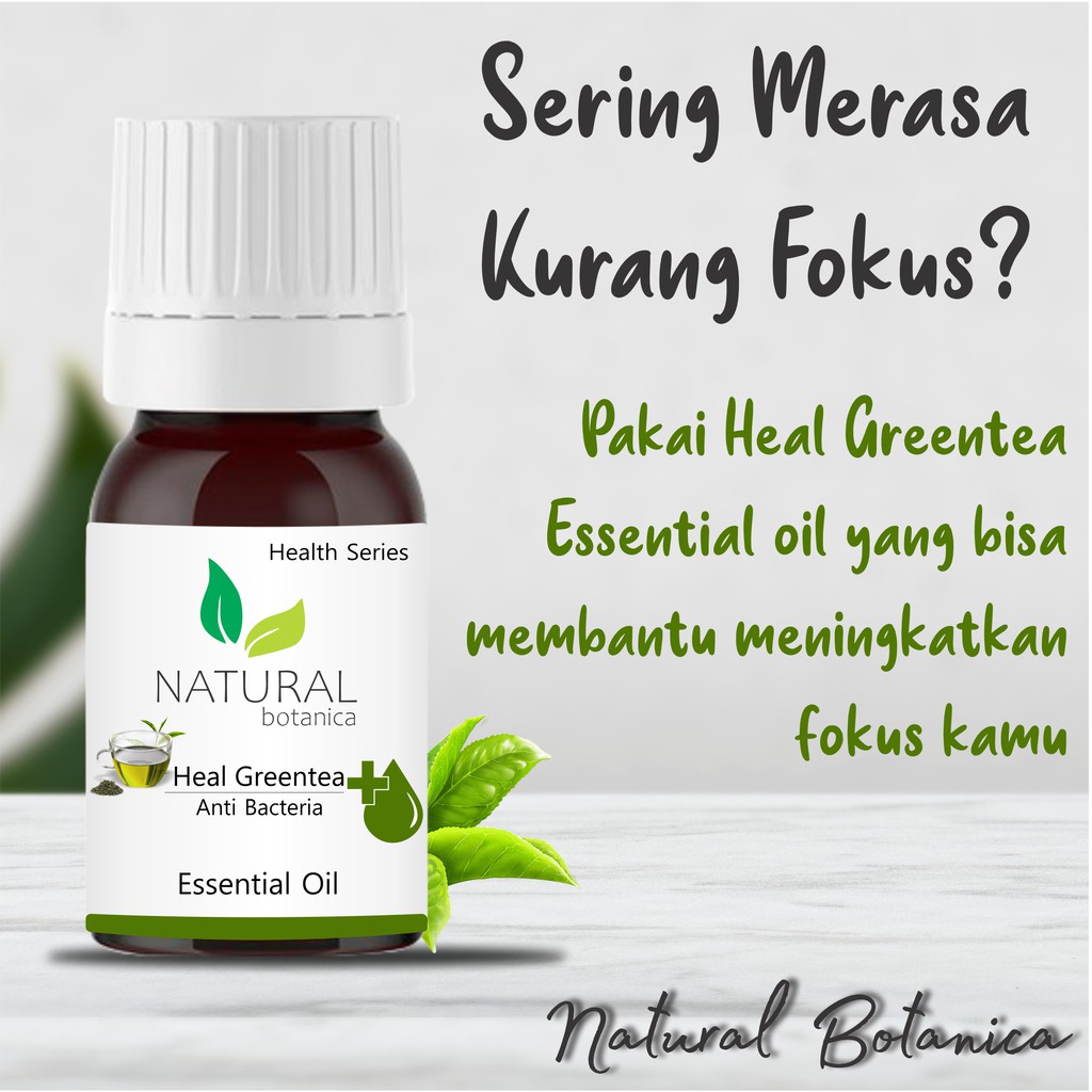 Natural Botanica Greentea Essential Oil Pure Minyak Esensial Aroma Terapi Diffuser Humidifier