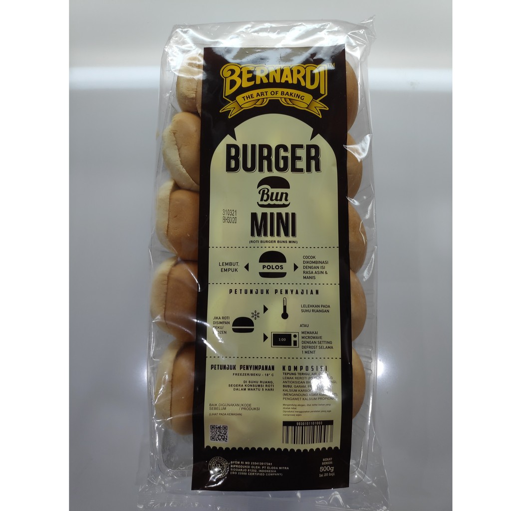 

Roti Burger Mini Polos Bernardi Isi 20pcs