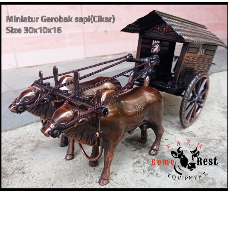 Miniatur Gerobak Sapi-Miniatur Cikar