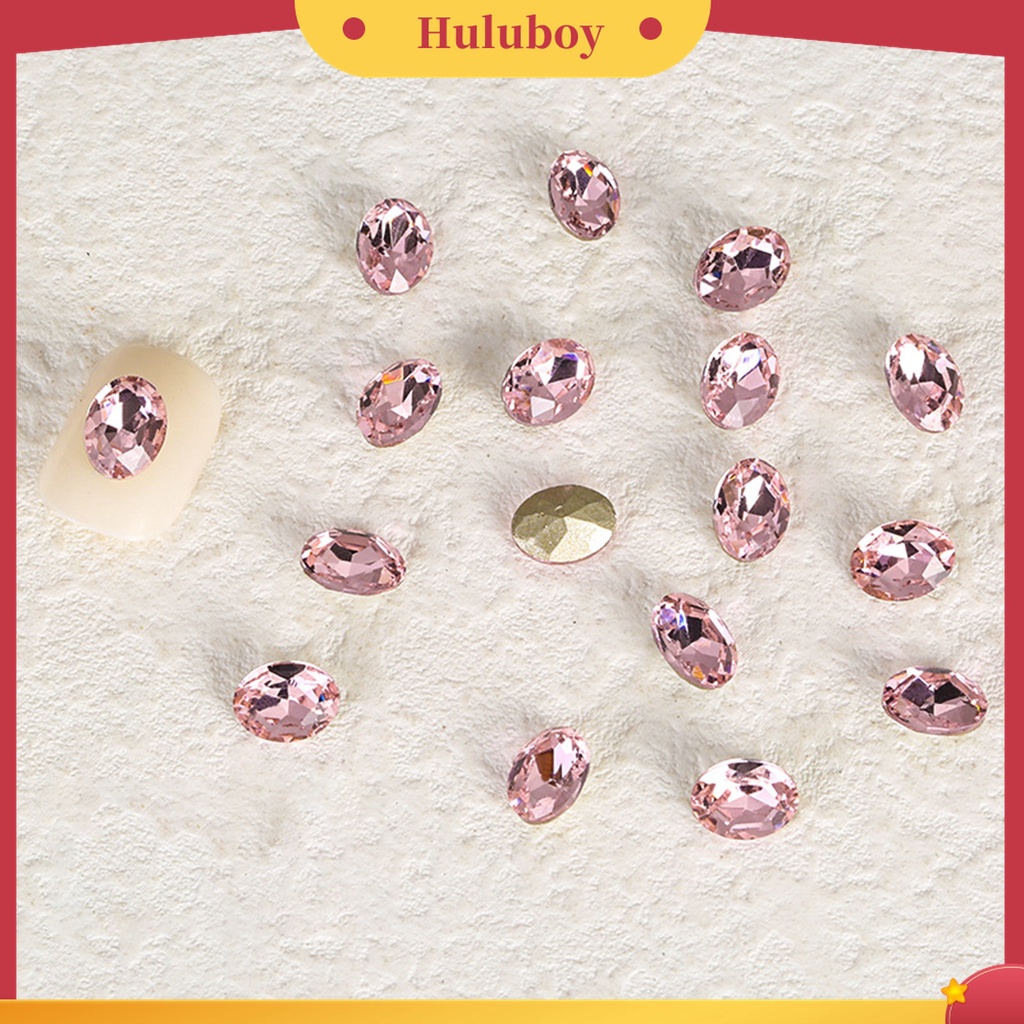 Huluboy Huluboy♡ 10pcs Kristal Imitasi Warna Pink Untuk Dekorasi Nail Art