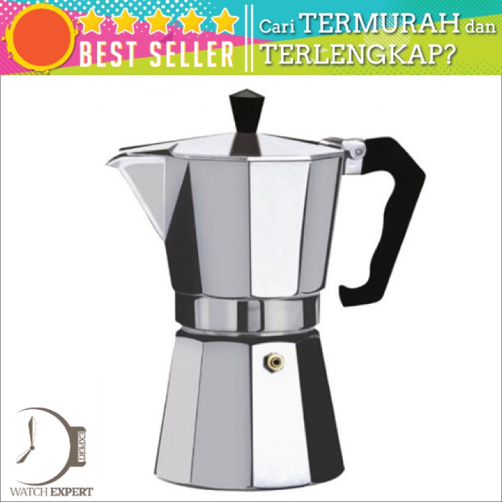 BAYAR DI TEMPAT Espresso Coffee Maker 300ml 6 Cups Moka Pot Teko Stovetop Filter