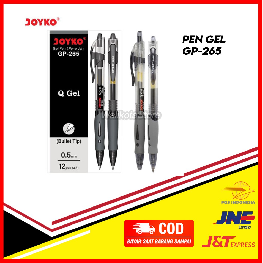 

Pen Gel joyko Gp-265 Pena Tinta Jeli Bullet Tip