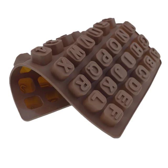 Cetakan Coklat Huruf Angka Simbol 48 Grid Silicone Baking Molds Cetakan Coklat Jelly Pudding Es Batu Huruf Angka 48 Grid Silicone TERMURAH TERLARIS