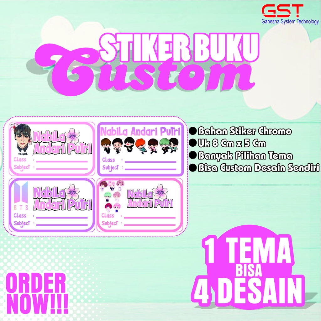 

STICKER LABEL / STICKER BUKU / STICKER NAMA BUKU PELAJARAN