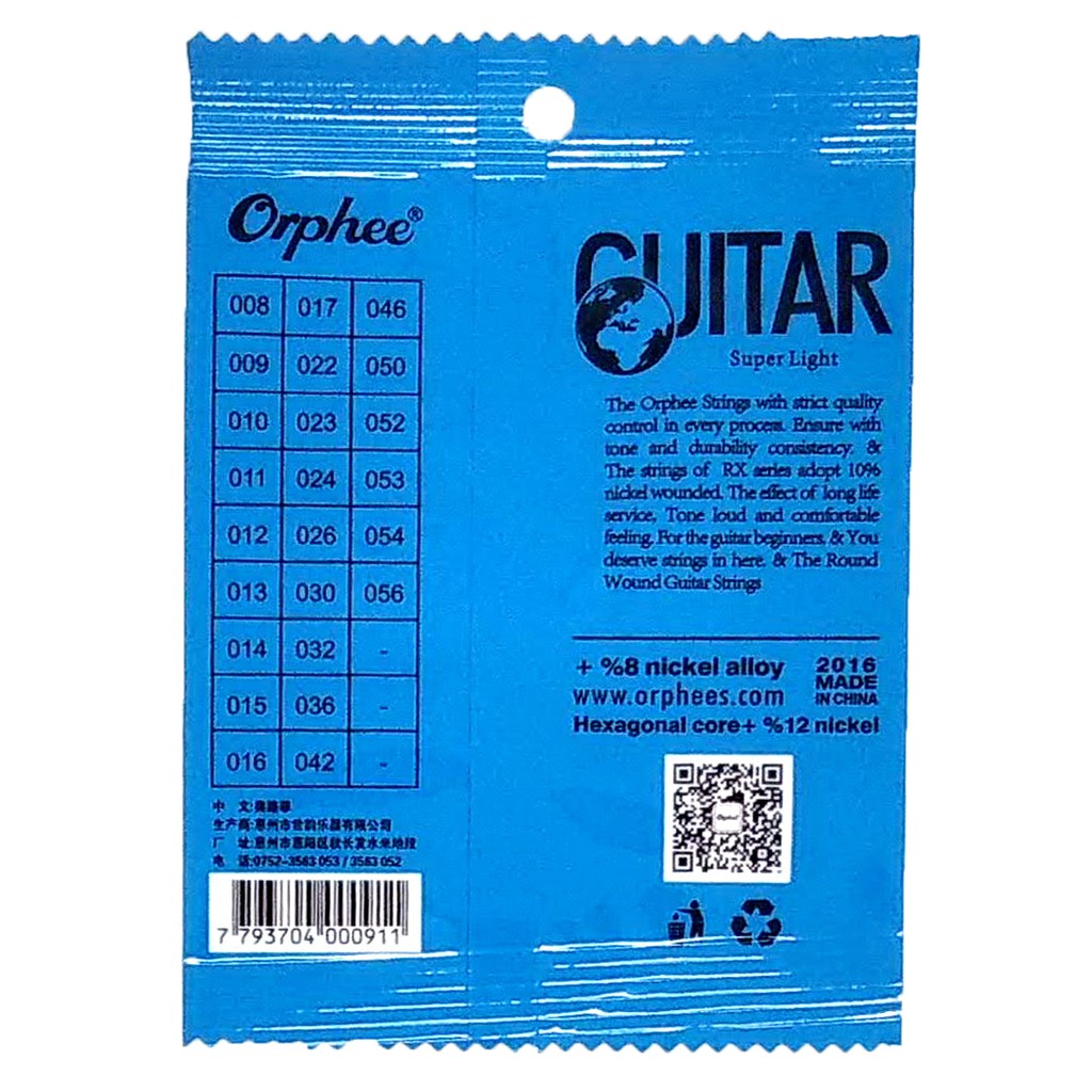 Orphee RX Single String Senar Gitar Elektrik Satuan