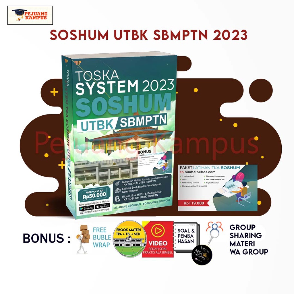 Jual BUKU SBMPTN 2023 BUKU UTBK 2023 BUKU SOSHUM 2023 TOSKA SYSTEM BUKU ...