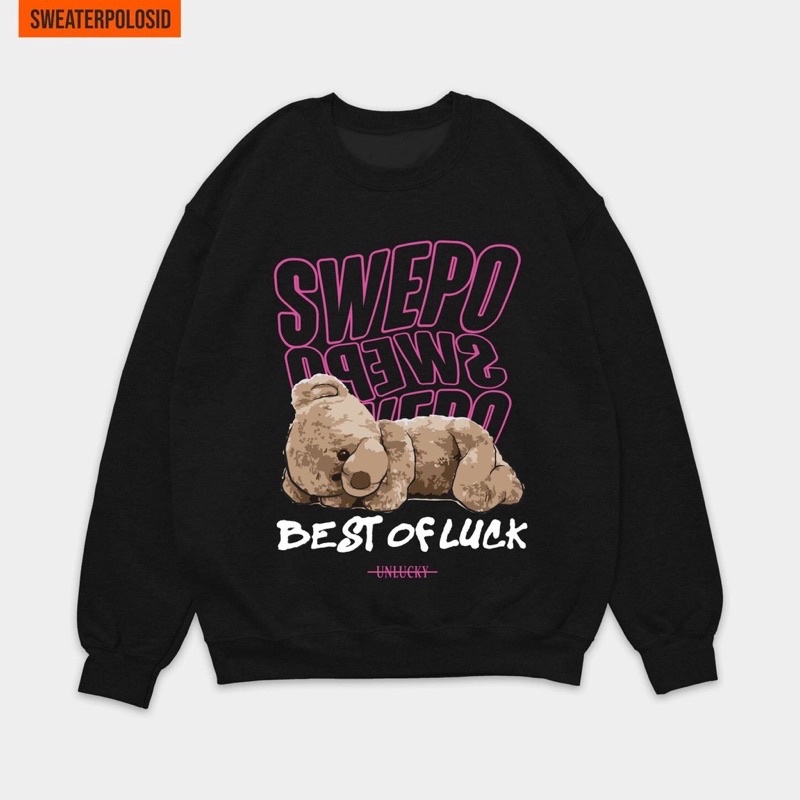 SWEATERPOLOSID Basic Sweater Swepo Best of Luck M-XXL (Pria & Wanita)-4