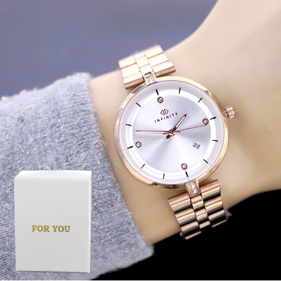 PGA-✅Jam tangan wanita INFINITY Rantai Stainless Tahan Air