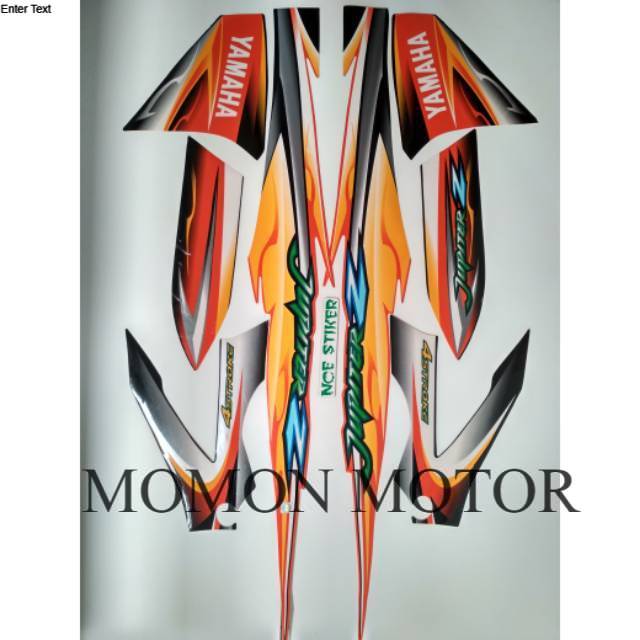 Stiker Striping Jupiter Z 2005 Hitam Oren ready stock