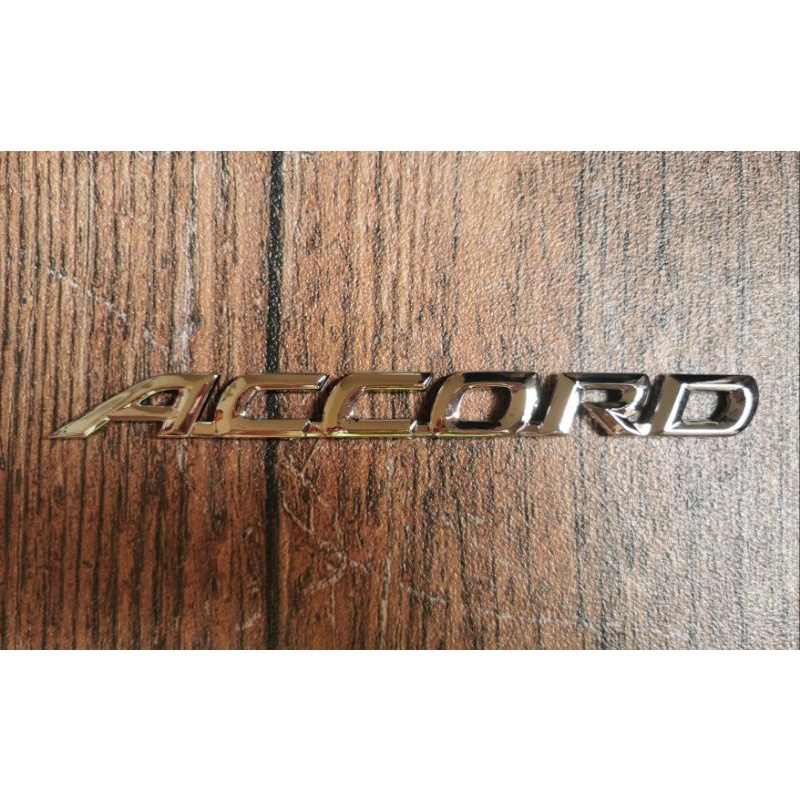 Emblem Mobil Tulisan ACCORD Chrome 16.9cm