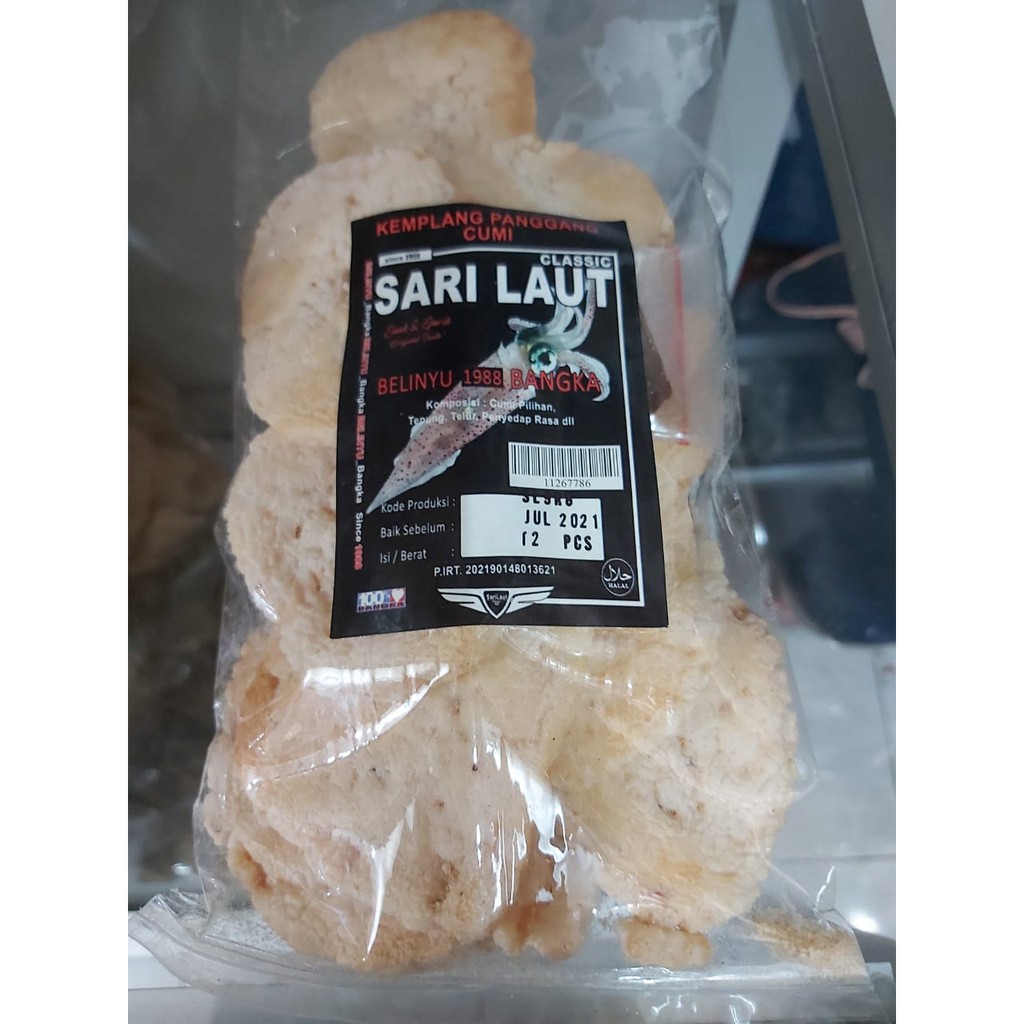 

Kerupuk - Kemplang Panggang Sari Laut Cumi Asli Bangka / Kerupuk Kemplang Bakar