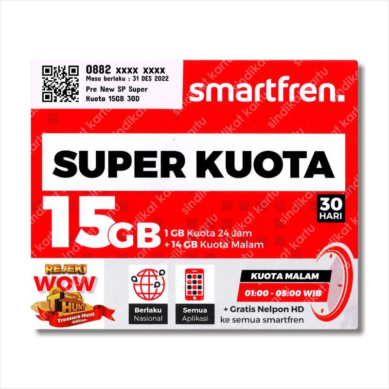 Perdana Smartfren 15 GB *Siap pakai* SAK MURAHEE 