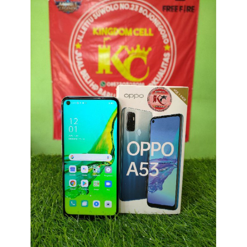 LIKE NEW OPPO A53 RAM 6/128 FULLSET BISA COD/BAYAR DI TEMPAT