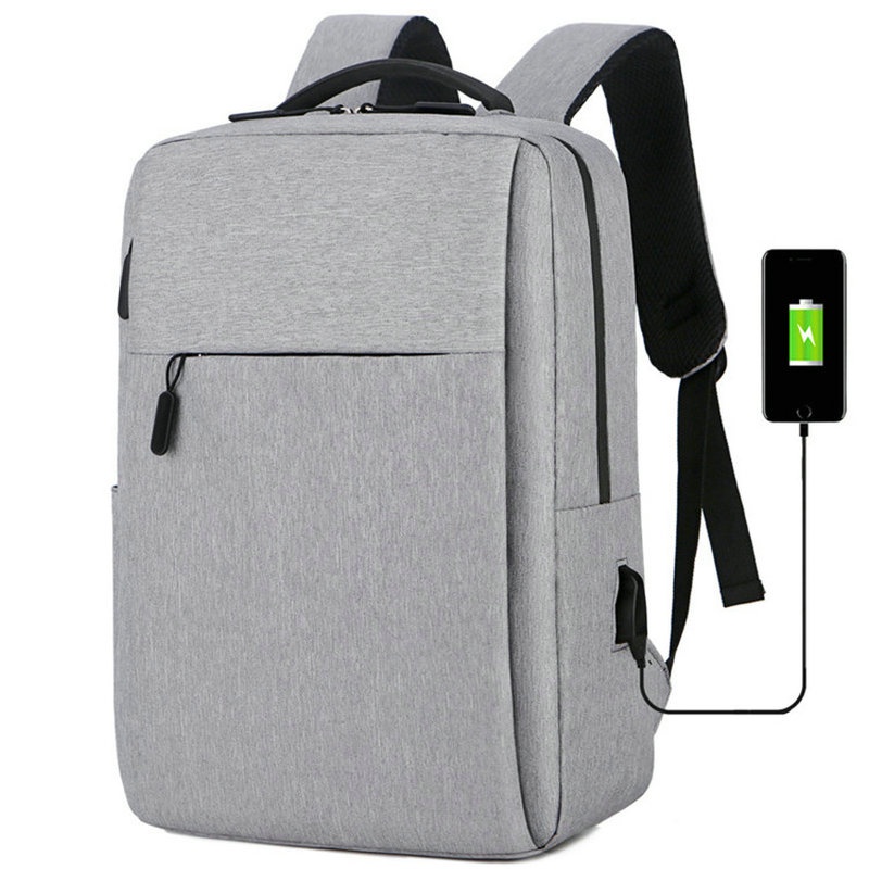 Tas Ransel Laptop Dengan Slot Usb Original kanvas Korea Style Casual Murah