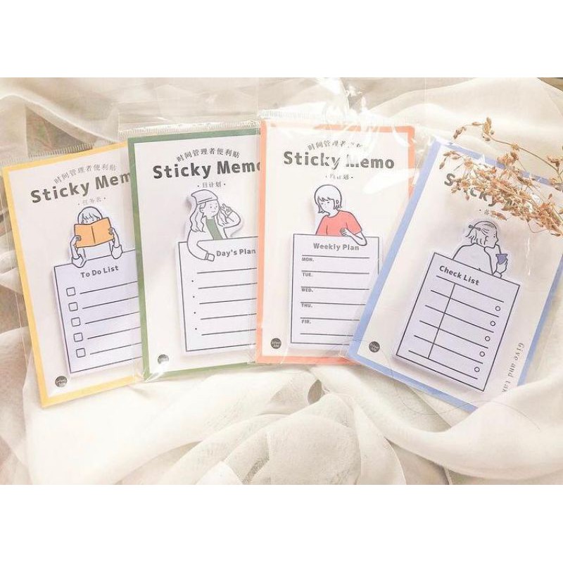 

daily planner sticky note , notepad, memopad