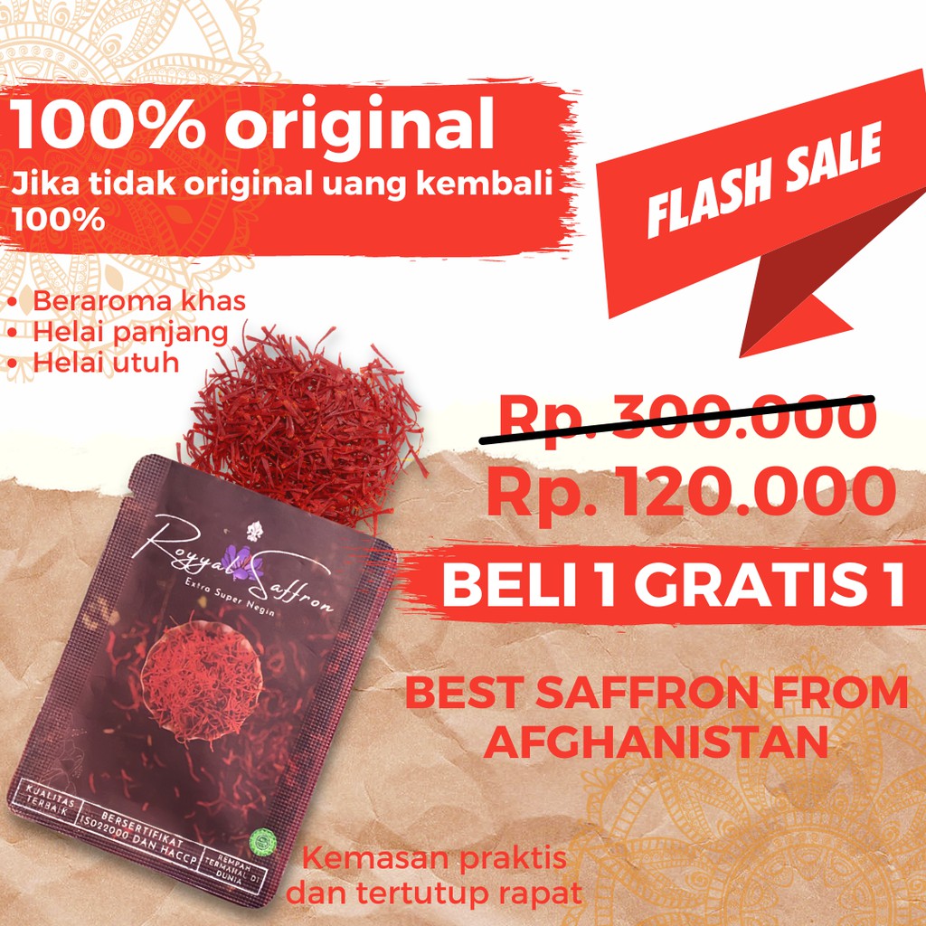 

SAFFRON - SAFRON EXTRA SUPER NEGIN FINEST GOLD QUALITY ORIGINAL AFGHANISTAN ASLI 100% [1GR]