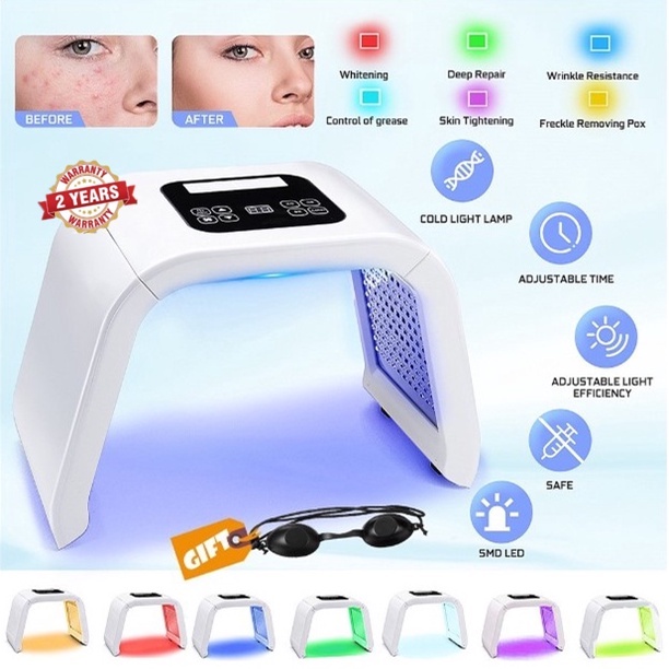 Lampu Mask LED PDT LIGHT 7 Warna untuk perawatan jerawat perawatan kulit wajah Anti-wrinkle Spa Mask Machine