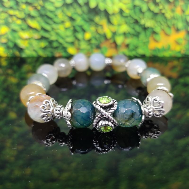 Gelang Wanita Aksesoris Fashion Batu Beda Beads Cantik Mewah Unik Murah