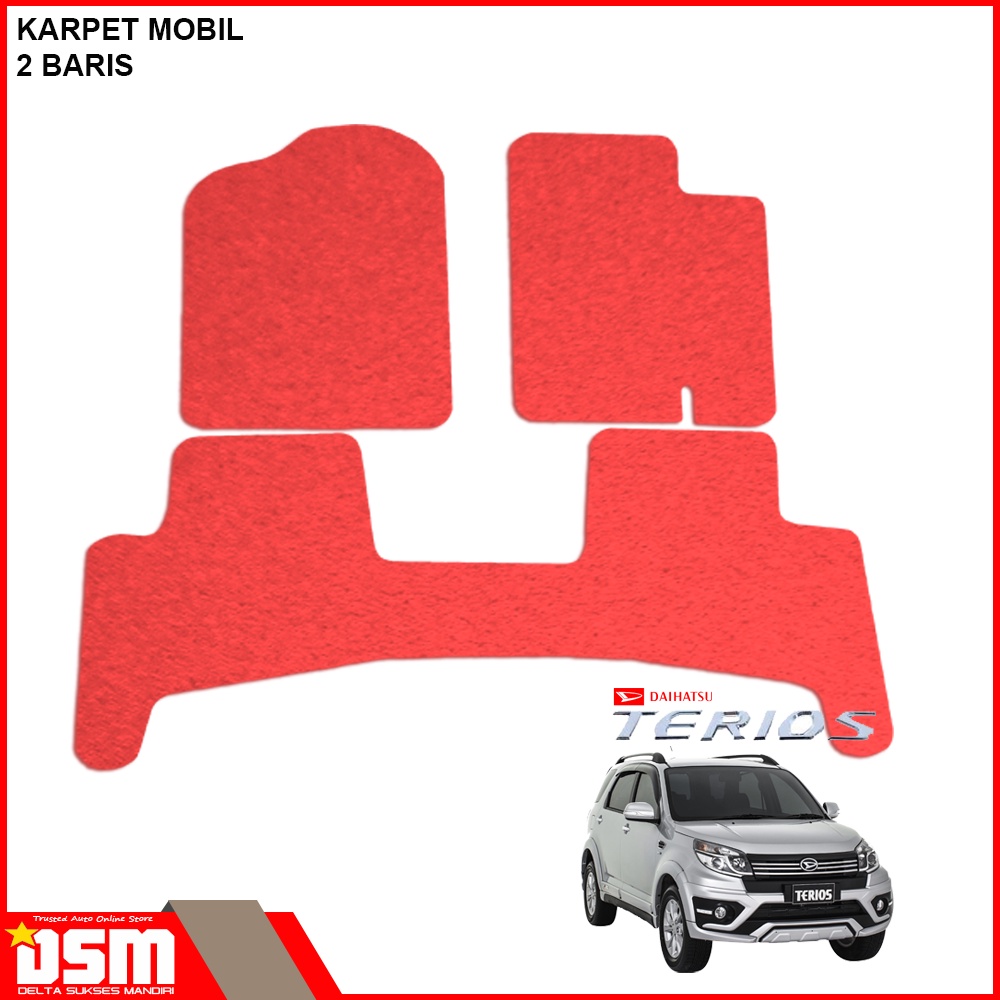 Karpet Mobil Daihatsu Terios Toyota Rush - 2 Baris / Karpet Mie Rush Terios / Aksesoris Terios / DSM / karmob