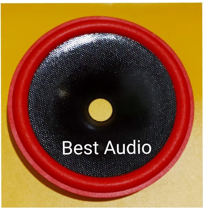 Daun kertas speaker woofer spon coating merah 6inch 6 inch diameter 15cm  Voice 20mm