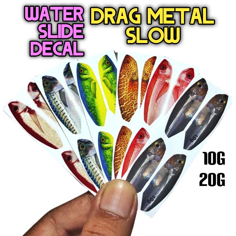 Water Slide Decal Drag Metal Cast Slow Micro Jig