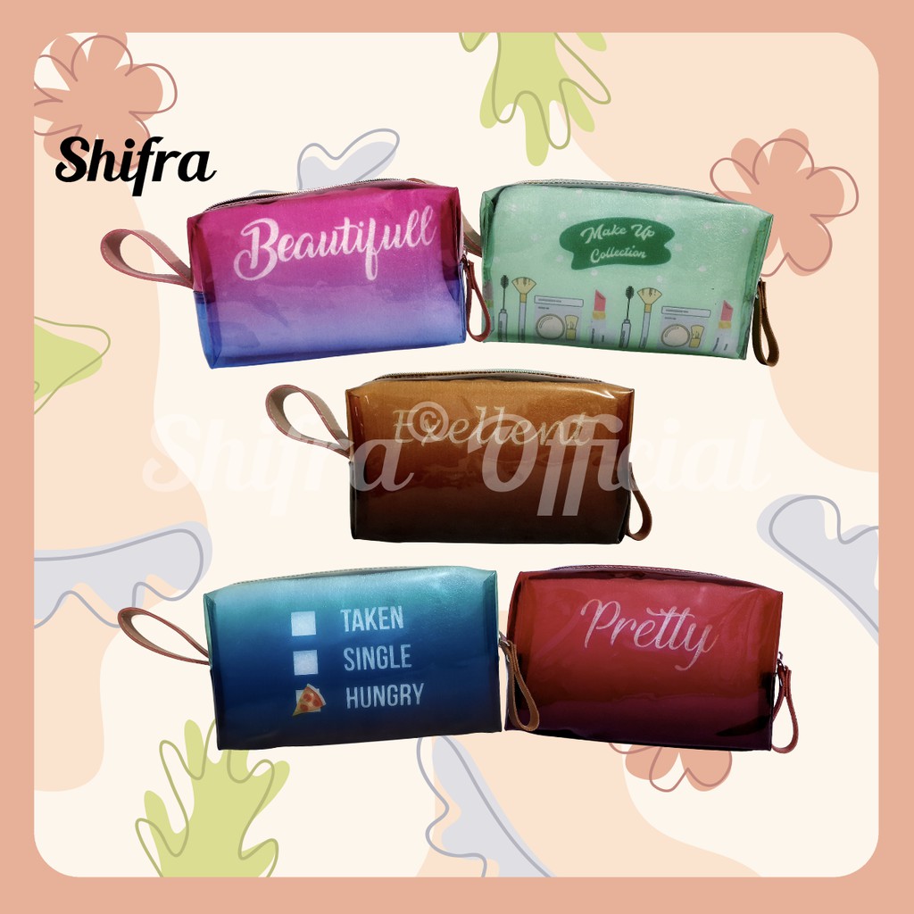 TEMPAT MASKER POUCH MASKER POUCH KOSMETIK WANITA MIKA QUOTE SHIFRA