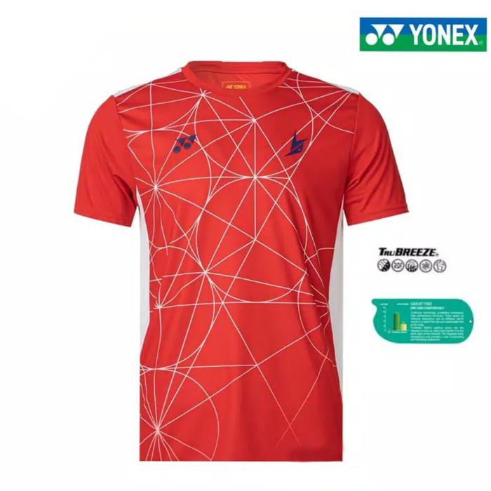 Flum | New Limited Kaos / Jersey Yonex Lindan Edition 1808 Coc Fiery Red