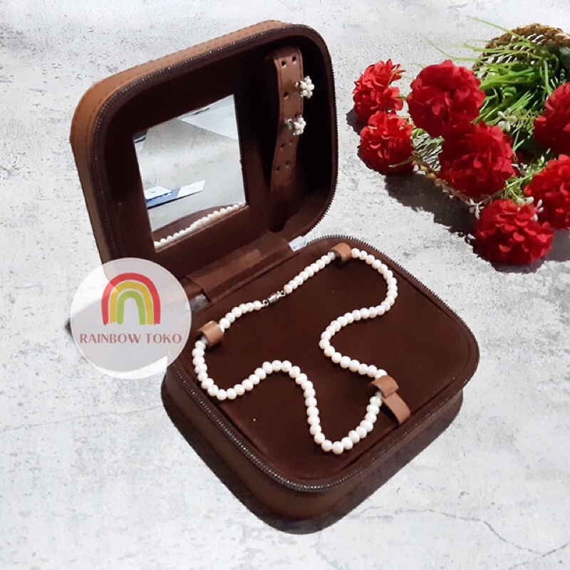 Kotak Perhiasan Emas Kalung Gelang Antam Logam Mulia LM Ubs Minigold Anting anting Box uang travel a