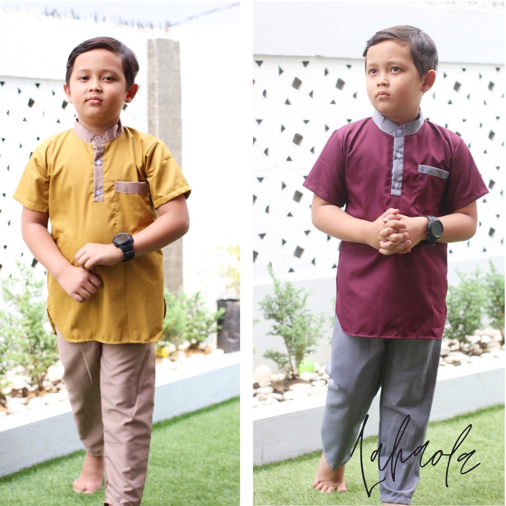 Setelan baju Koko turki 1-9 tahun toyobo premium