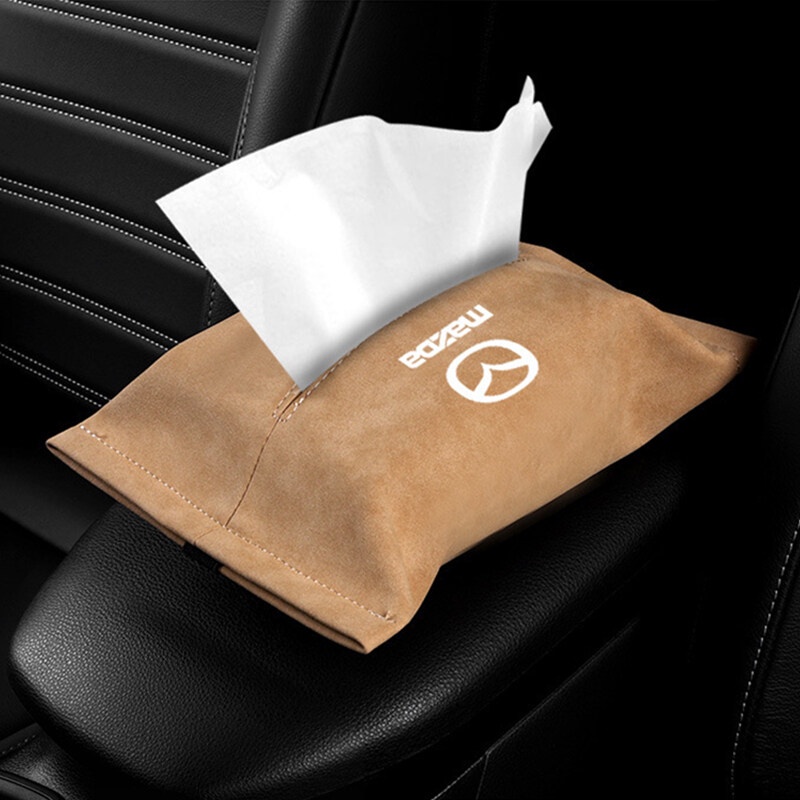 1PC for Mazda 2 3 5 6 323 626 RX8 RX7 MX3 MX5 CX9 CX7 CX5 Atenza Axela Speed Car Tissue Bag Paper Extraction Seat Hanging Tissue Box Creative Armrest Box Interior