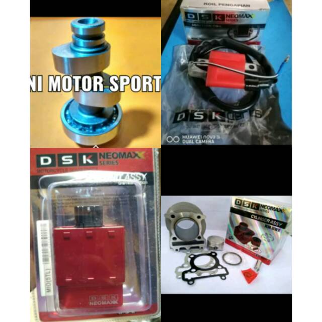 Paket bore up Mio 58,5 CDI Mio DSK + koil Mio DSK+noken as Mio racing+ blok seher Mio 58,5