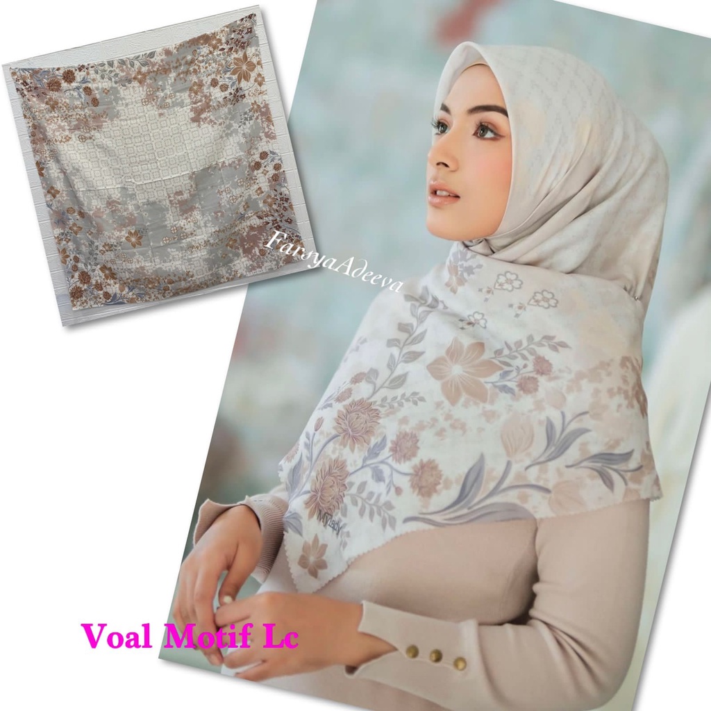 [BISA COD] HIJAB SEGI EMPAT | VOAL MOTIF LC | By FARSYA ADEEVA