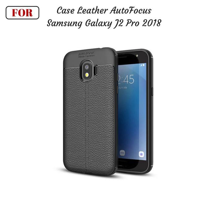 Samsung J2 Pro 2018 Case Leather Autofocus Ultimate Experience - Hitam Keren