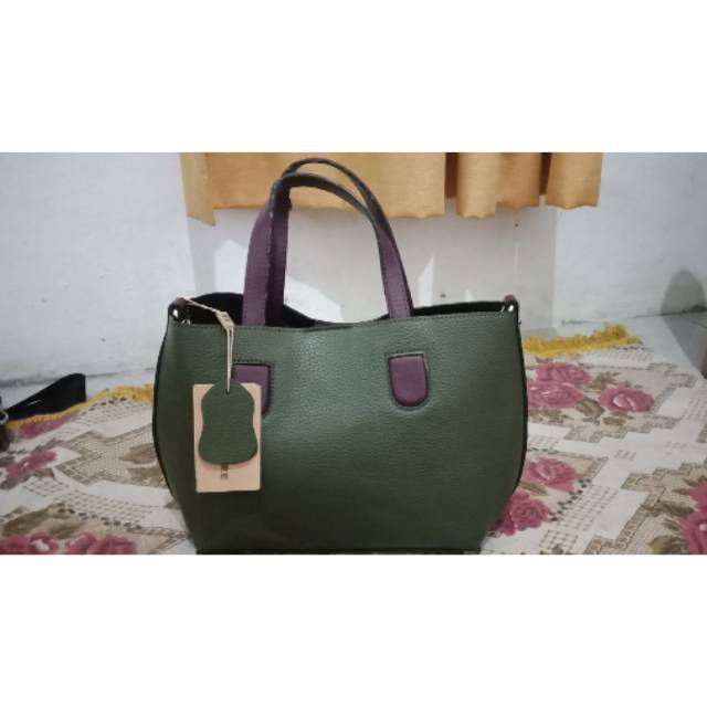 tas kulit ijo maroon kanglong