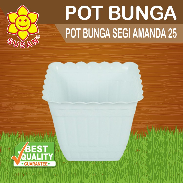 Pot Bunga Segi - Pot Plastik - Pot Tanaman - Pot Bunga - SUSAN