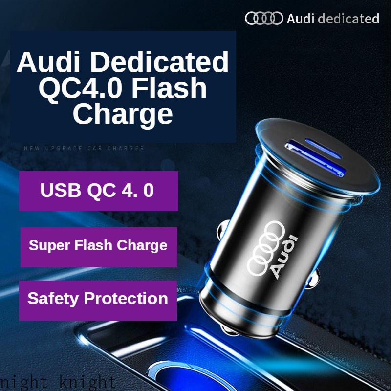 Charger Mobil MINI USB 4.8A / QC4.0 Fast Charging Untuk Audi A3 / A4 / A6 / Q3 / Q4 / Q5 / TT