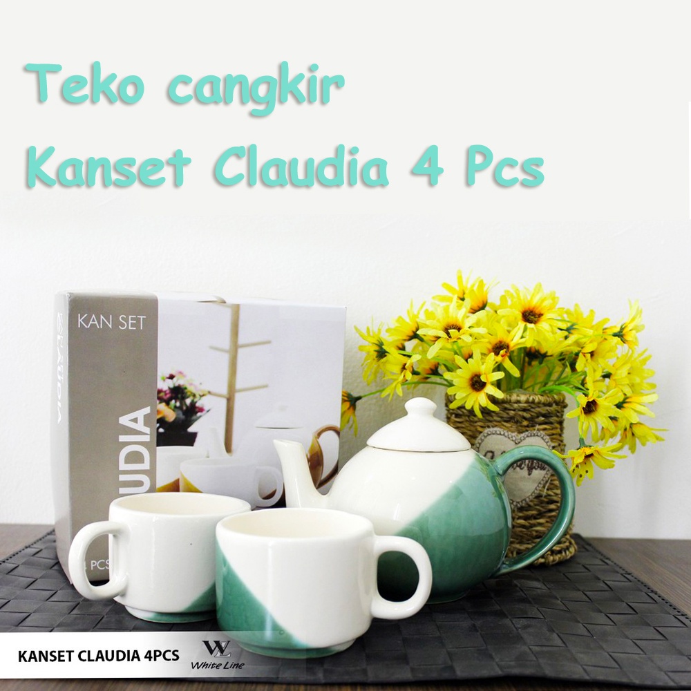 FM - Teko cangkir Kanset Claudia 4 Pcs WL